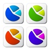 vector color pie chart icons