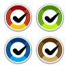 vector colored checkmark stickers