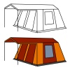 vector big old camping tent