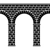 vector ancient seamless stone bridge viaduct aqueduct