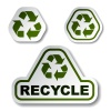 vector recycle green arrow stickers