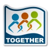 vector together joined people sticker