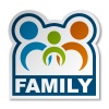 vector family joined people sticker