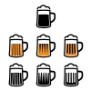 vector beer mug symbols