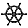 vector nautical boat steering wheel silhouette