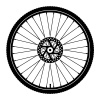 vector bike wheel black silhouette