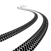 vector winding trace of the terrain tyres