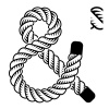 vector black rope ampersand symbol