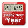 vector happy new year digital number icon