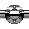 vector chrome termination flange pipe