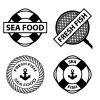 vector sea food stamps