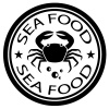 vector sea food crab stamp