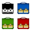 vector school bag icons