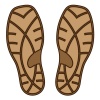 vector brown rubber shoe sole