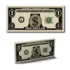 vector one dollar paper bill banknote