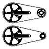 vector bicycle chain sprocket transmission silhouettes