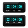 vector glowing digital counter - countdown timer