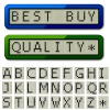 vector LCD display pixel font - uppercase characters