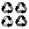 vector trace tyre recycle symbols