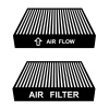 vector air filter symbols