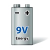vector 9v square battery