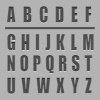 vector stone carved alphabet font