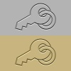 vector stone carved key symbol