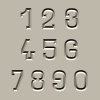 vector stone carved font numbers