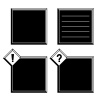 vector 3d black white frames exclamation question mark