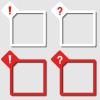 vector paper frames exclamation question mark