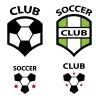 vector soccer club emblem ball