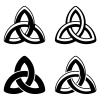 vector Celtic knot black white symbols