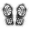 vector spray shoe imprints