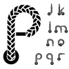 vector shoelace alphabet lower case letters part 2