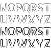 vector minimal contour alphabet font - part 2