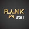 vector rank golden star inscription icon