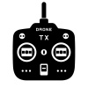 vector rc drone quadcopter tx transmitter black icon