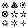 vector black star arrow symbols