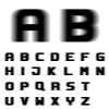 EPS10 vector speed motion blur font alphabet letters