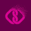 vector pink linked hearts flying pixel unity symbol