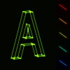 EPS10 vector glowing wireframe letter A - easy change color