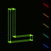 EPS10 vector glowing wireframe letter L - easy to change color