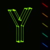 EPS10 vector glowing wireframe letter Y - easy to change color