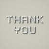 EPS10 vector thank you dotted inscription