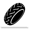 motorbike tire black symbol vector