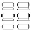 vector roll of any foil black symbols
