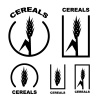 cereal ear black symbol vector