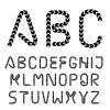 arrow strip font alphabet letters vector
