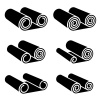 roll of anything black symbol vector