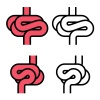 intestines simple symbol vector